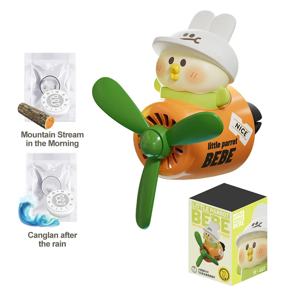 Cool Bear Pilot Car Air Freshener Rotating Propeller Air Outlet Perfume Fragrance Flavoring 자동차 공기 청정기 Accessories 방향제 차량용