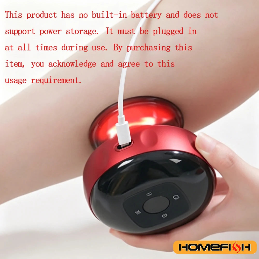 Heating Intelligent Vacuum Cupping Massager - Gua Sha Cupping Massager for Back Neck Arm Body