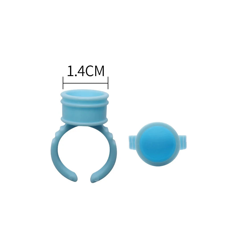 AILEISHI 100Pcs Disposable Eyelash Glue Fan Cup Rings Holder Container Tattoo Pigment Eyelash Extension Tools Lash Supplies