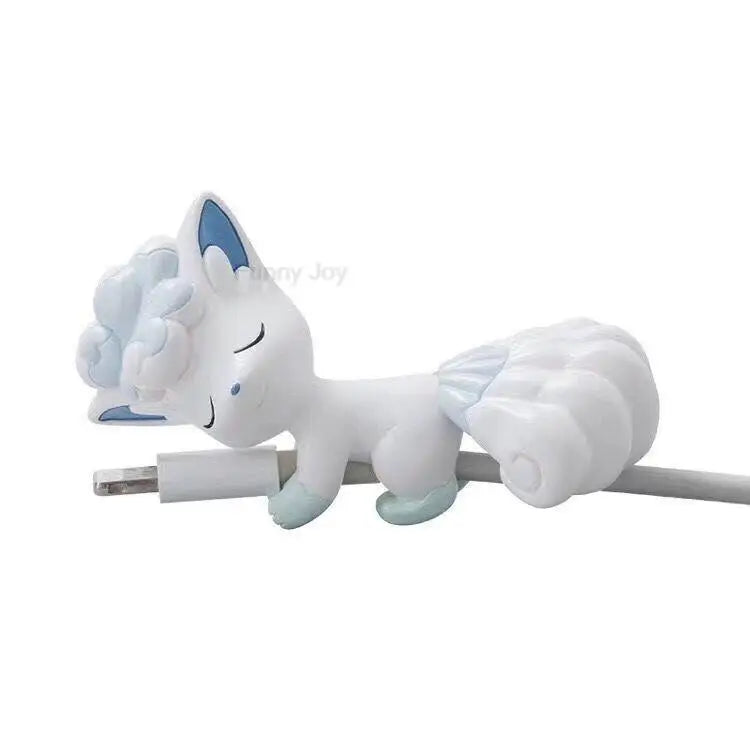 Hot Anime Figure Usb Protective Case Cable Bite Pikachu Cup Pet Eevee Dolls Meow Jigglypuff Accessories Toy Gift
