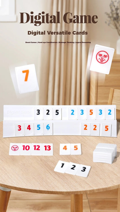 M/L/XL Digital Game Set, Travel Rummy, Mahjong, Rummybrix, Number Game Cards - Adult Leisure Party Board Game Travel Game