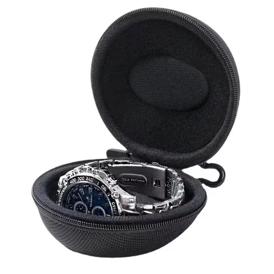 Portable EVA Single Watch Travel Case Watch Storage Organizer Box Watch Holder Waterproof for Smartwatches Zippered Container