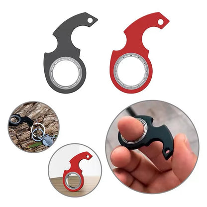 Keychain Metal Fidget Spinner Stress Toy Fingertip Keyring Finger Ring Relieve Anxiety Boredom Party Gift for Kid Adault