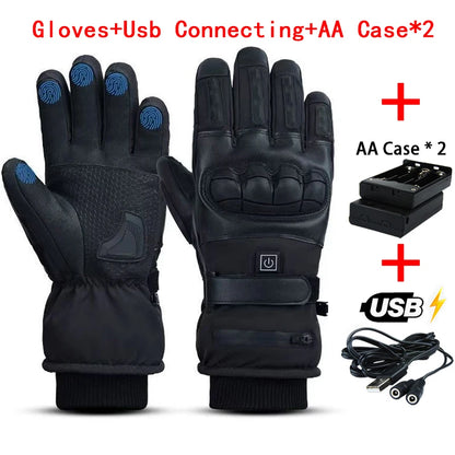 Heated Motorcycle Gloves for Men Tactical Winter Gloves Bicycle Supplies Skiing Gear Bike Accessories Warm Cycling