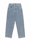 Men's Light-Blue Baggy Wide-Leg Jeans
