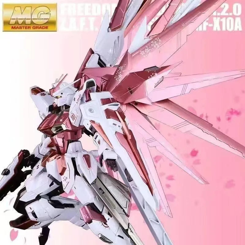 Mg Cherry Blossom Freedom 2.0 Magic Change 1/100 With Cherry Blossom Water Stickers Model Action Figures Toys Collectibles Gifts