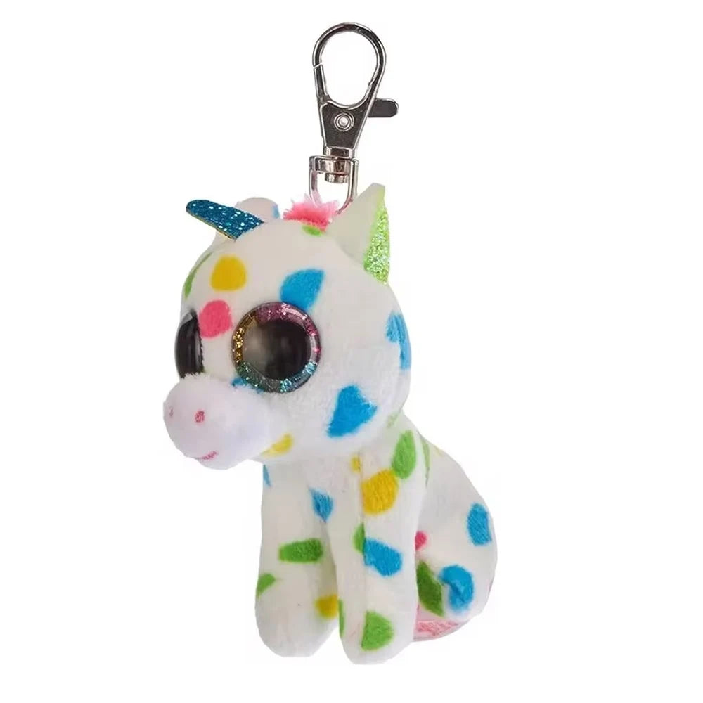 Ty Beanie Boos Goldfish Unicorn Plush Keychain Flamingo Fox Animal Doll