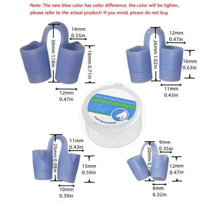 New Blue Silicone 4/8PCS/set Snoring Solution Anti Snoring Devices Snore Nose Vents Nasal Dilators For Better Sleep Sleeping Aid