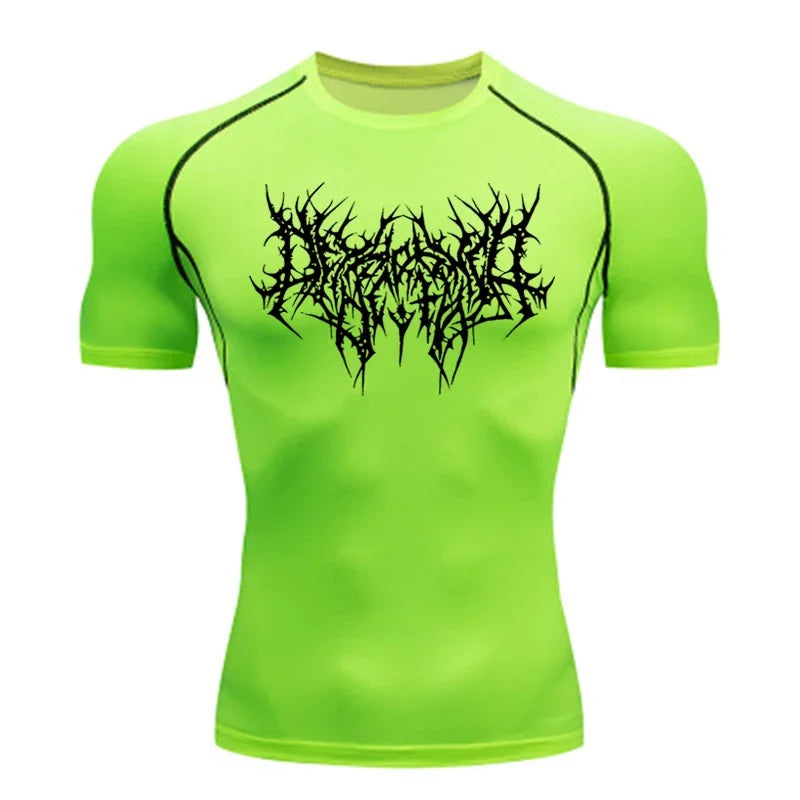 Men's T-shirt Men Running Sport T Shirt Men Compression Fitness Tops Tee Quick DryTight Training Gym Sport Running Shirts Jersey