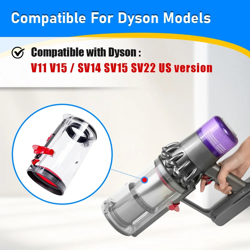 Dust Bin Canister and Hepa Filter Kit For Dyson V11 V15 SV14 SV15 SV22 Vacuum Cleaner Dust Bucket Rear Filter Parts Replacement