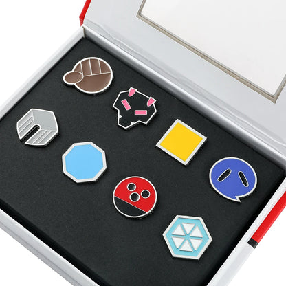 Pokemon Gym Badges Kanto Johto Hoenn Sinnoh Unova Kalos League Region Orange Islands Pins Brooches Box Set Pocket Monster