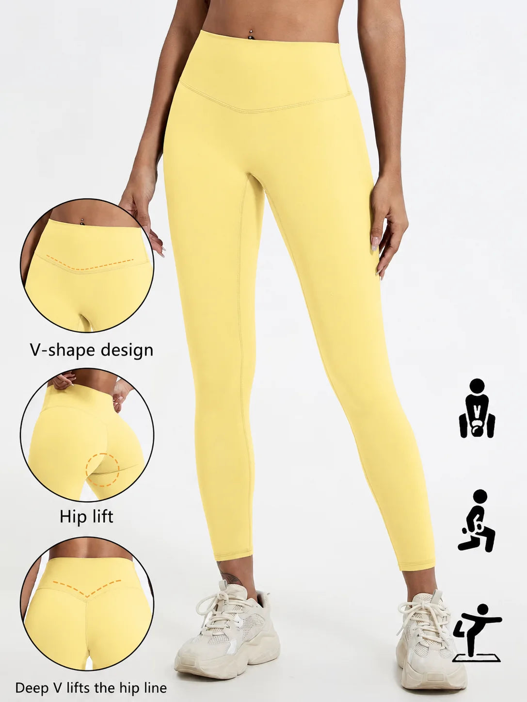 Hearuisavy Summer Super Soft Fabrics High Waist Leggings Gym Yoga Pants Running Workout Tights Push Up Sports Leggings Women