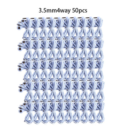 2/4 Way 3.5mm Button Tens Acupuncture Massager Cable Line Wire for Digital Tens Machine Electrical Nerve Muscle Stimulator