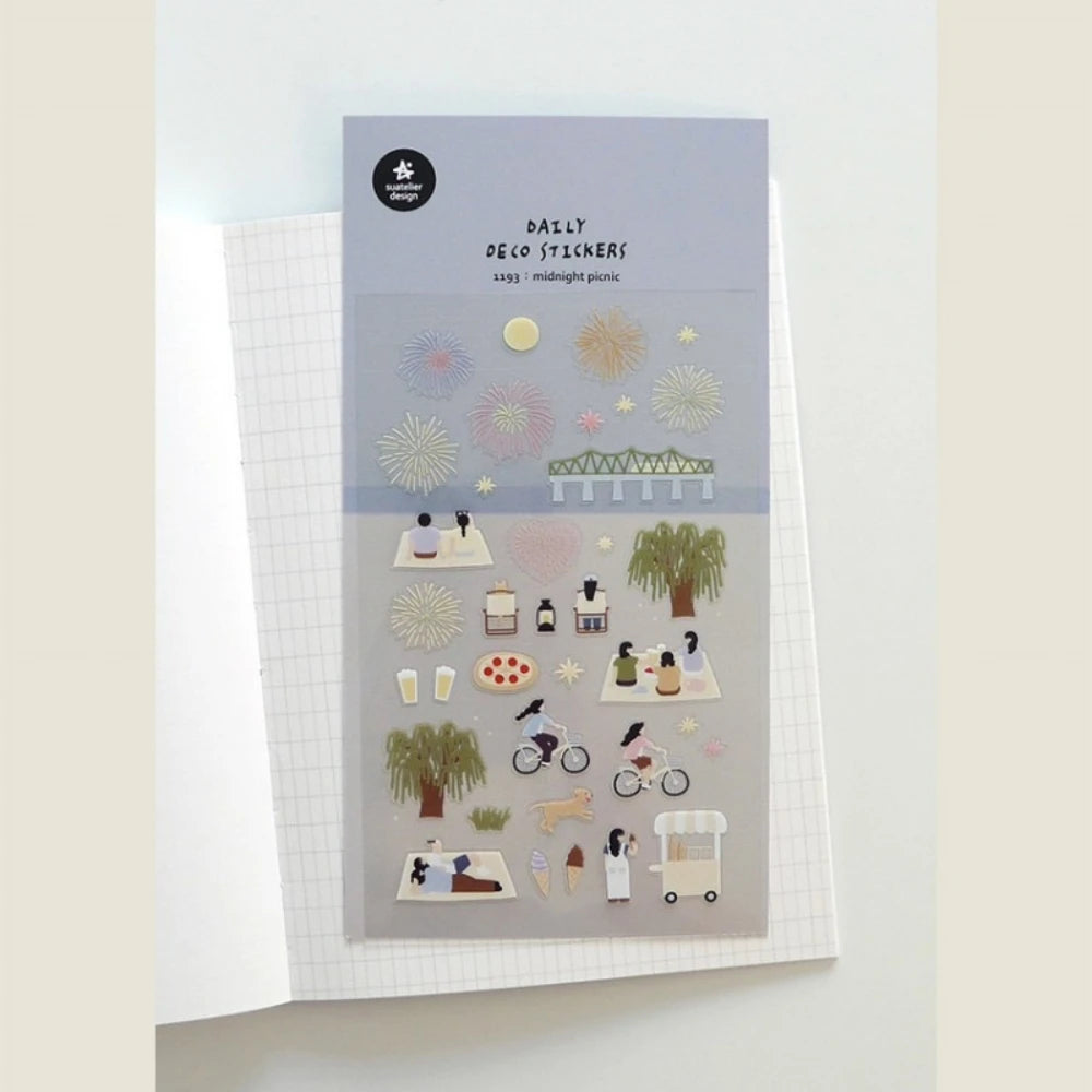 Korean Import Suatelier Travel Home Life Study Friend Stickers Scrapbooking Diy Journaling Diary Stationery Sticker School Gift