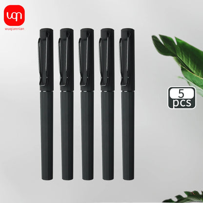 WQN-2/5/10PCS Simple Black Gel Pens, Smooth Writing, Comfortable to Hold, Signature Pens for School and Office Supplies