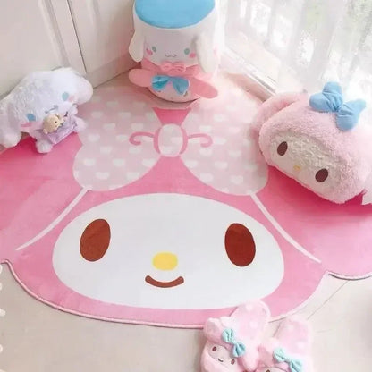 Cute My Melody Carpet Kawaii Home Soft Fur Rugs Girls Bedroom Living Room Floor Mat Doormat Decoration Cartoon Gift For Woman