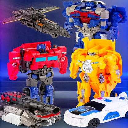 Transformation Car Toy One Step Deformation Robot Action Figure Model Kid Puzzle Toy Anime Robot Model Deformation Car