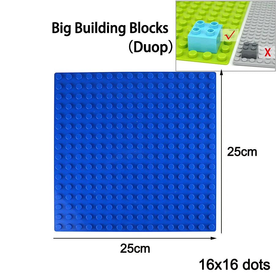 Classic Baseplate 32x32 16x32 16x16 Dots Building Blocks Bricks Base Plates DIY Plastic Board Building Blocks Construction Toys