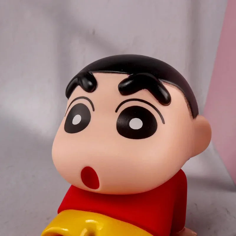 Crayon Shin-Chan Anime Figure Phone Holder Kawaii Desktop Ornaments Phone Support Mini GK Collection Decoration Toys Girls Gifts