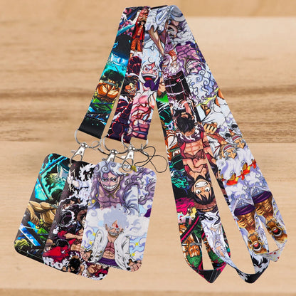 Zoro Lanyard Anime Pirate Card Holder Neck Strap for Key ID Card Phone Straps Badge Holder Keyrings Cosplay Accessories Gifts