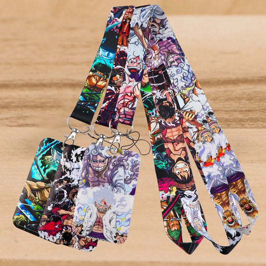 Zoro Lanyard Anime Pirate Card Holder Neck Strap for Key ID Card Phone Straps Badge Holder Keyrings Cosplay Accessories Gifts