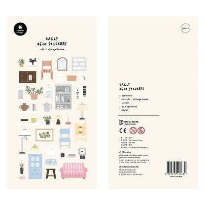 Korean Import Suatelier Travel Home Life Study Friend Stickers Scrapbooking Diy Journaling Diary Stationery Sticker School Gift