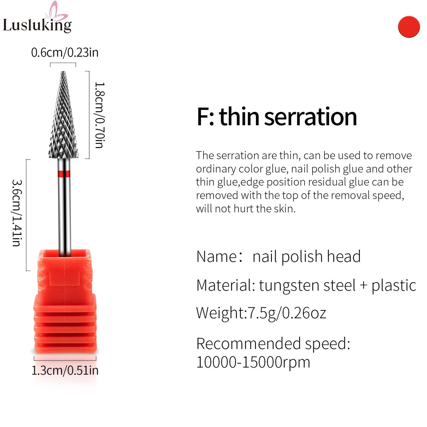Tip Tungsten Carbid Nail Drill Bits Electric Manicure Drill Accessory Milling Cutters for Nail Gel Polish Remover Nail Tools