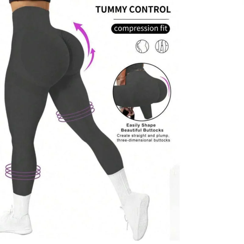 Women's Tight Yoga Seamless Pants, Solid Color Multi-Color Optional, High Waist Belly-Closing Exercise Running Capri Yoga Pants