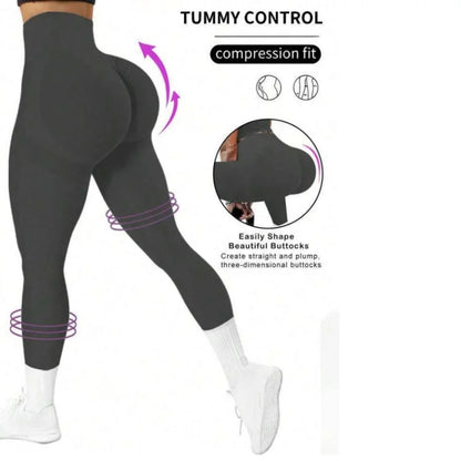 Women's Tight Yoga Seamless Pants, Solid Color Multi-Color Optional, High Waist Belly-Closing Exercise Running Capri Yoga Pants