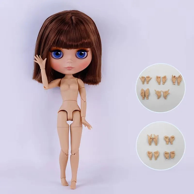 ICY DBS Blyth Doll Tan Skin Matte Face With Eyebrows Special Price 1/6 BJD JOINT body Neo Christmas Gift Anime