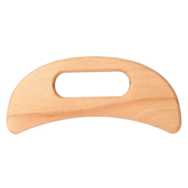 Wooden Cellulite Massager - Full Body Gua Sha Tool for Muscle Scraping & Back Massage, Natural Wood Care
