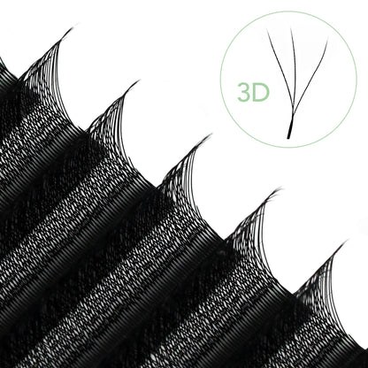 NATUHANA W-Shaped 4D 5D Volume Eyelash Extensions Premade Volume Fans W Shape Lashes Natural Soft False Eyelashes for Makeup
