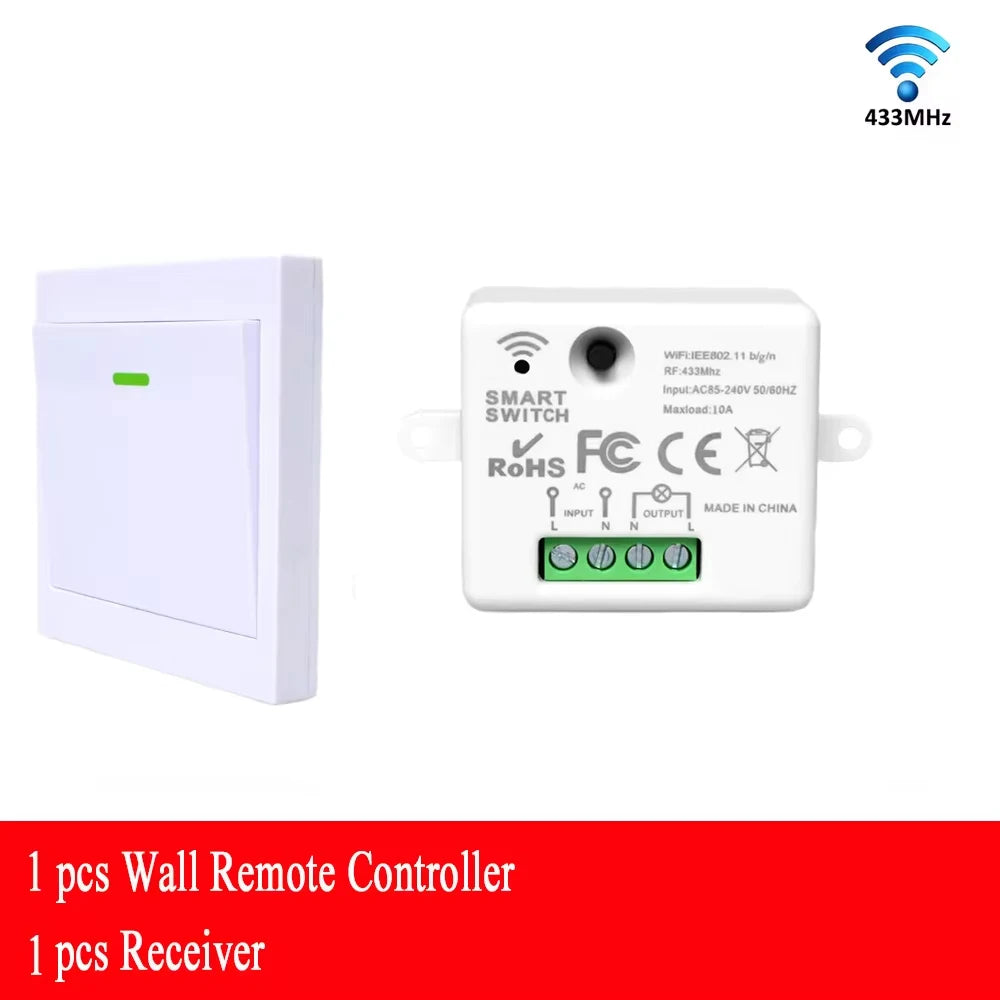 CENFAYA Smart WiFi Light Switch RF 433MHz Wireless Remote Control Wall Switch 110 220V 230V For Alexa Google Home Timer Function