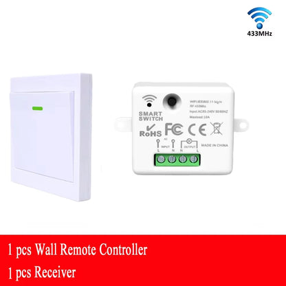 CENFAYA Smart WiFi Light Switch RF 433MHz Wireless Remote Control Wall Switch 110 220V 230V For Alexa Google Home Timer Function