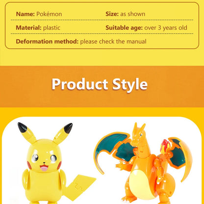 18 Styles Pokemon Anime Deformation Figures Pikachu Eevee Mewtwo Greninja Pokeball Figure Pet Action Model Toys Kids Gifts Toys