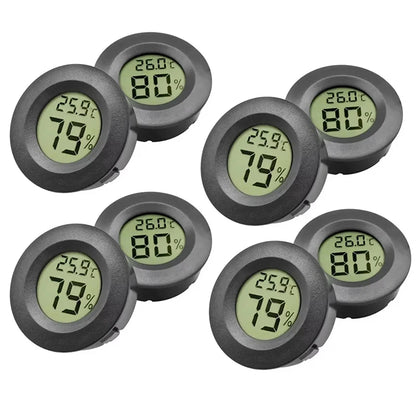 6-10pcs Round Electronic Thermometer Hygrometer Indoor Digital LCD Hygrometer Temperature Humidity Meter Household Merchandises