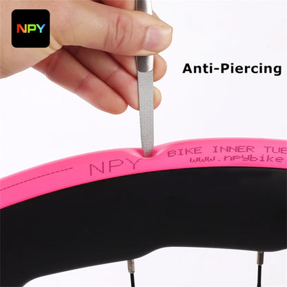 NPY 1Pcs Ultralight 28g Bike TPU Inner Tube 700X18 25 28 32 Road Bicycle TPU Material Tire 45mm/65mm/85mm Length French Valve