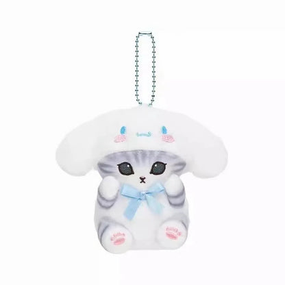 Anime Shark Cat Co Branded Cross-dress Kuromi Hello Kitty Cinnamoroll Plush Toys Collect Decoration Pendant Gift