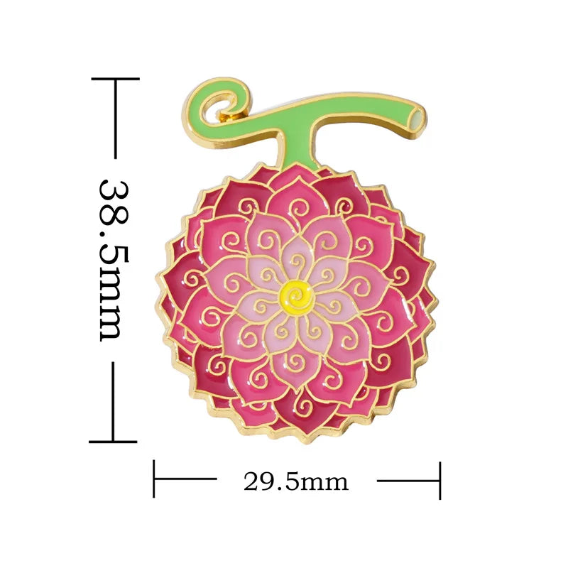 Japanese Anime Enamel Pin Cute Lapel Pin Devil Fruit Brooches for Backpack Manga Badges Jewelry Accessories