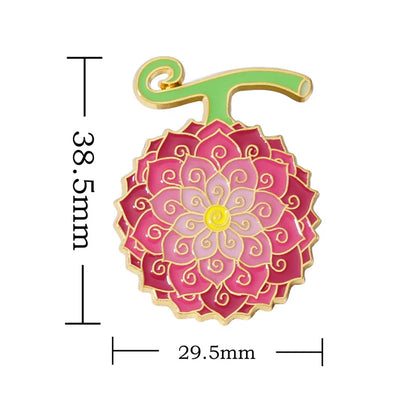 Japanese Anime Enamel Pin Cute Lapel Pin Devil Fruit Brooches for Backpack Manga Badges Jewelry Accessories