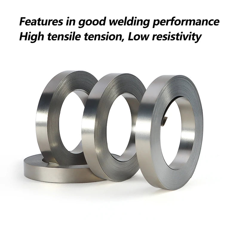 Nickel Plated Strip 10m/Roll 0.1/0.12/0.15/0.2mm Spot Welding Machine Steel Belt 18650/21700 Li-ion Battery Connectors DIY Tools