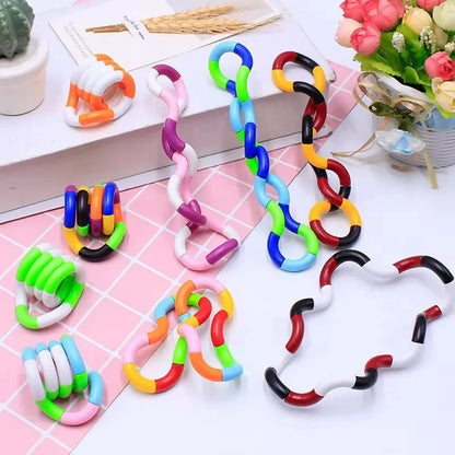 1/3/5Pcs Fun and Educational Twist Music Puzzle Toys for Kids-Vent Deformation Rope Knot Pressure Adult Stress Relief Toys