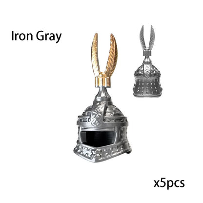 Viking Pirate Age Bullhorn Hat Medieval Knight Roman Warrior Soldier Helmet Action Figures Building Blocks Toys For Children