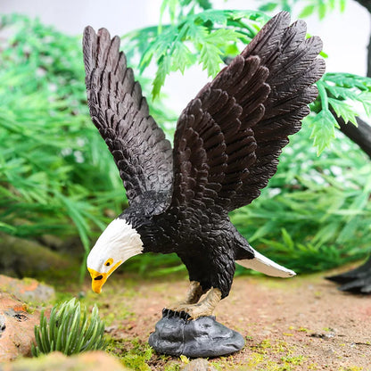 Oenux Wild Bird Animals Forest Night Eagle Condor Figurines PVC Action Figure Garden Decoration Education Miniature Toy Kid Gift