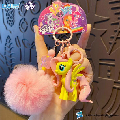 My Little Pony Action Figure Rainbow Dash Twilight Sparkle Fluttershy Pinkie Pie Toy Key Chain Bag Pendant Decoration Kids Gifts