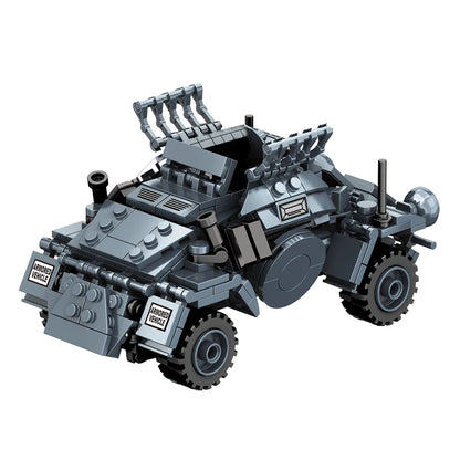 World War 2 WW2 Army Military Soldiers Armor Halftrack Main Station Tank Building Blocks Bricks Model DIY Assembly Toys For Kids