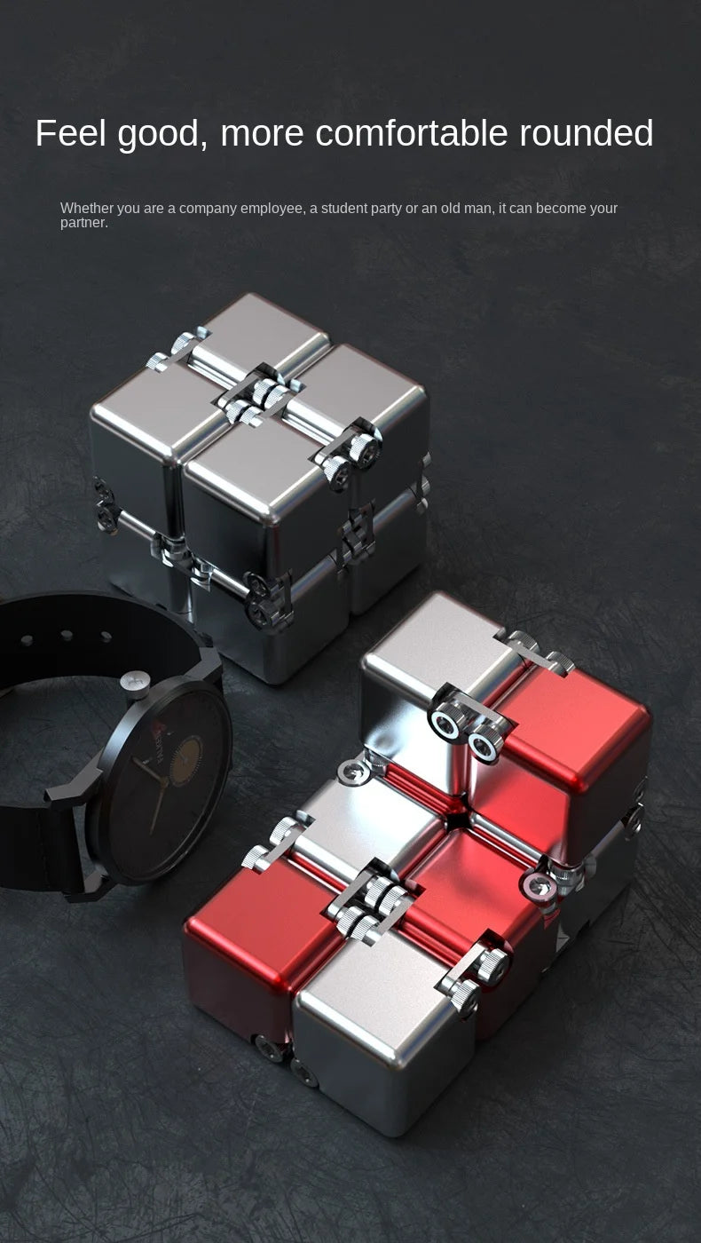 Fashion Metal Infinite Magic Cube New Unique Upgraded Disassembled Assembled Developing Intelligence Decompression Toy