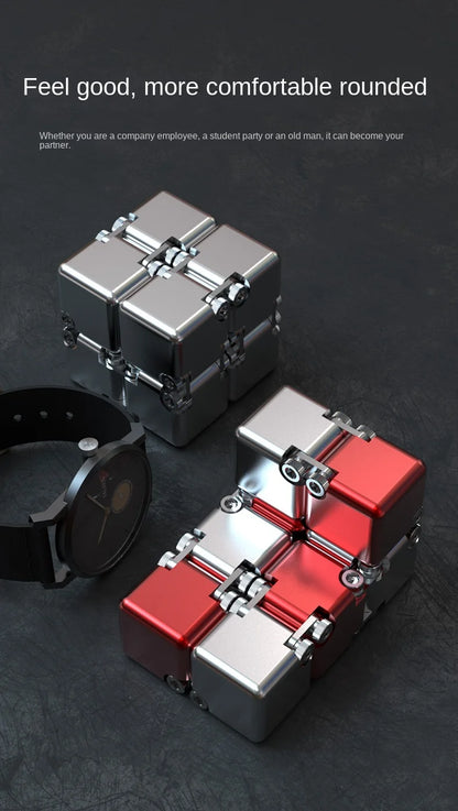 Fashion Metal Infinite Magic Cube New Unique Upgraded Disassembled Assembled Developing Intelligence Decompression Toy