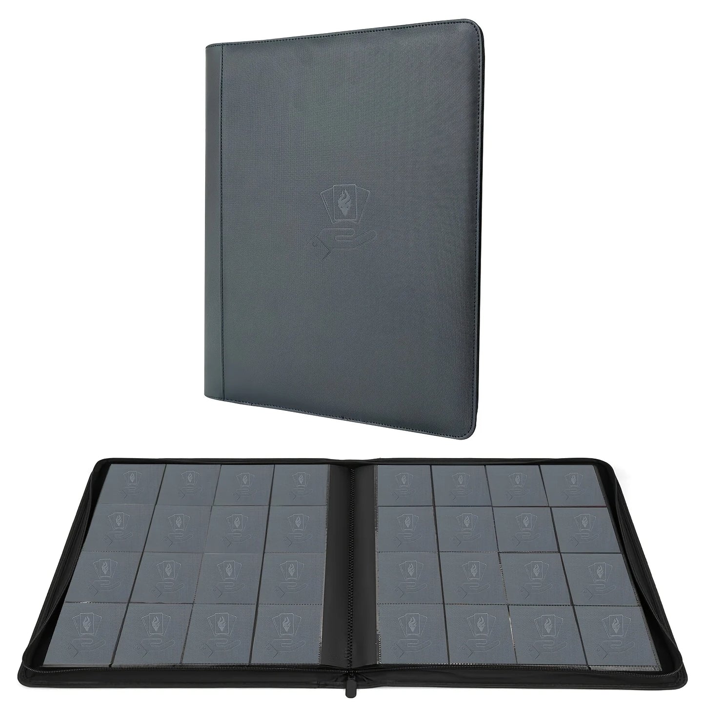 16 Pocket Card Binder, 1000+ Trading Card Album Folder, Side Loading Ringless Card Collection Binder for TCG,Game,Sports