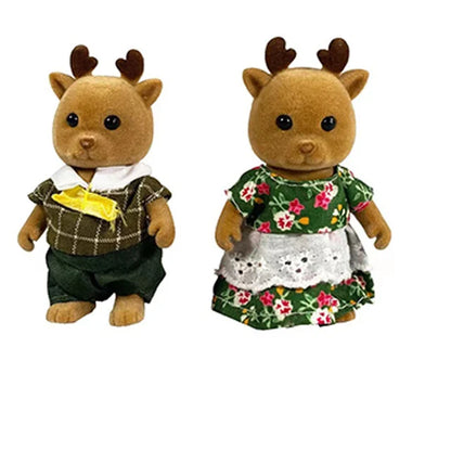 Simulation Forest Rabbit Family DIY Playset Mini Rabbit Bear Figure Toy Dolls Kids Gifts